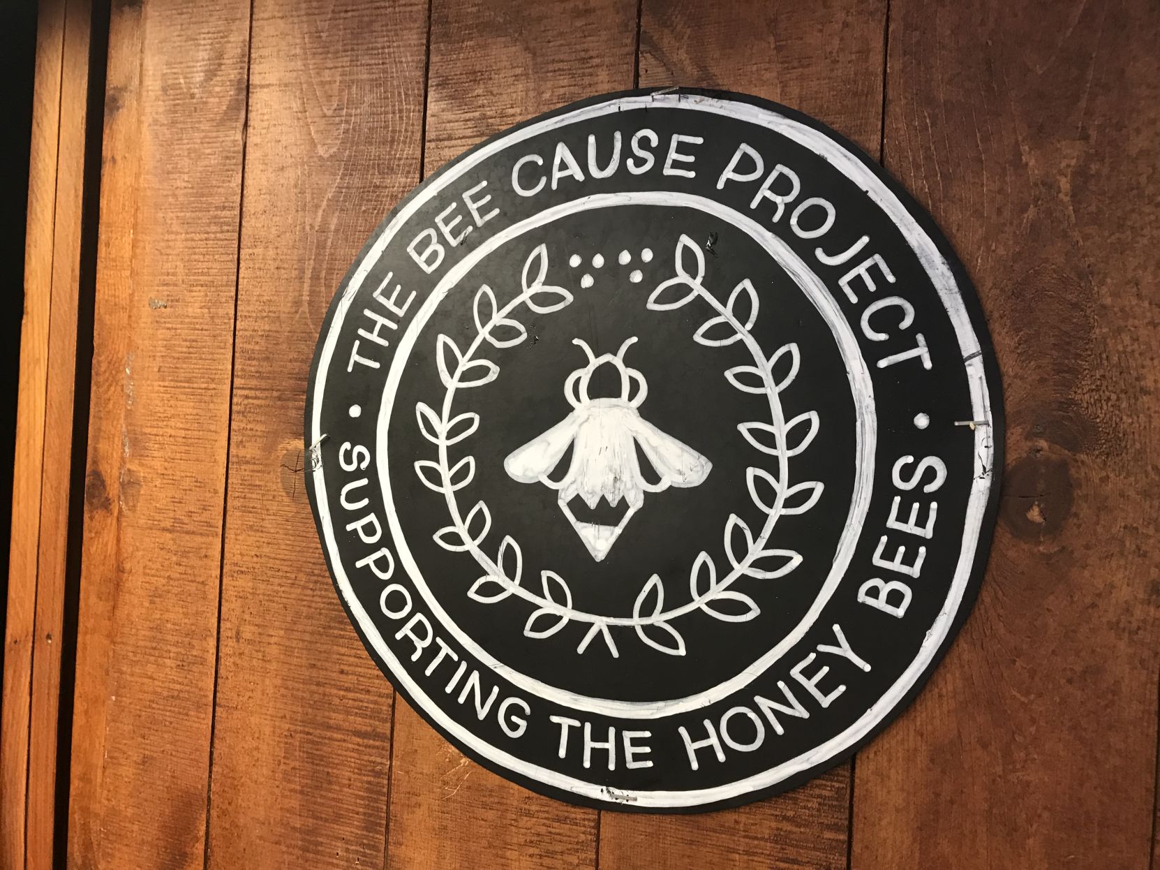 Bee Cause Project sign